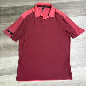adidas Two-Tone Red Polo Shirt